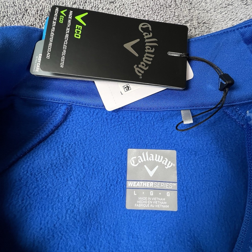 CALLAWAY Weather Series Swing Tech Mens Size L Blue Thermal Draw Cord Waist NWT - Picture 4 of 11